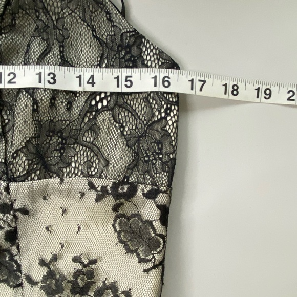 Vintage Lace Black Dress 10 Tall Fit and Flare Babydoll Whimsigoth Fairy ABS Y2K - Picture 9 of 15